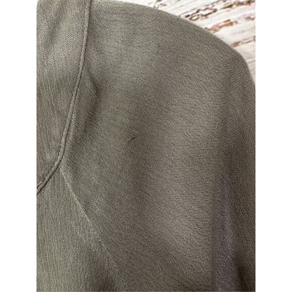 Pink Lily Women's Embroidered Henley Flowy Boho Blouse Olive Green Size Small - Picture 8 of 14